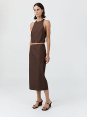 Paper Taffeta Column Skirt