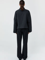 Pillow Wool Wrap Jacket Dark Graphite