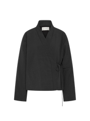 Pillow Wool Wrap Jacket Dark Graphite