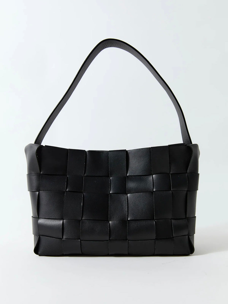 Woven Mini Tote Black