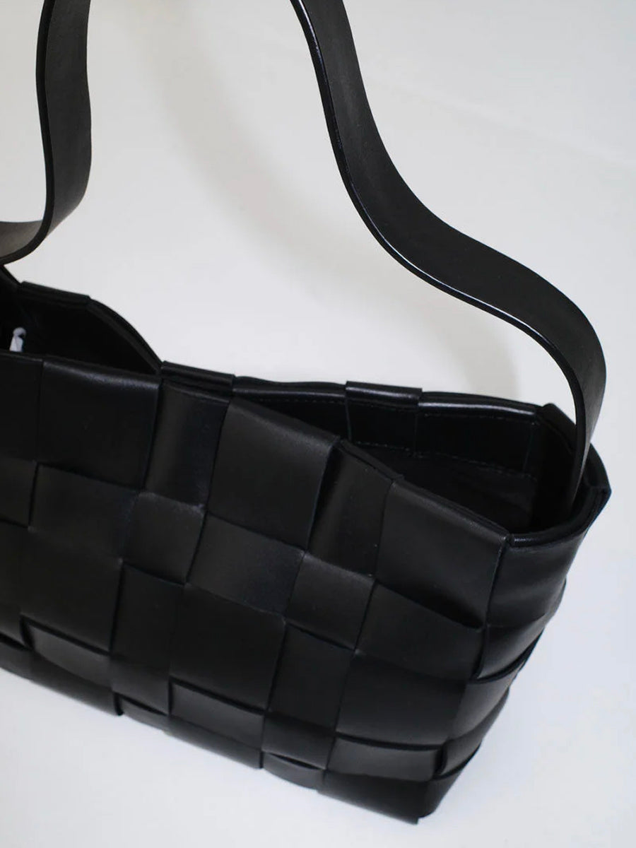 Woven Mini Tote Black