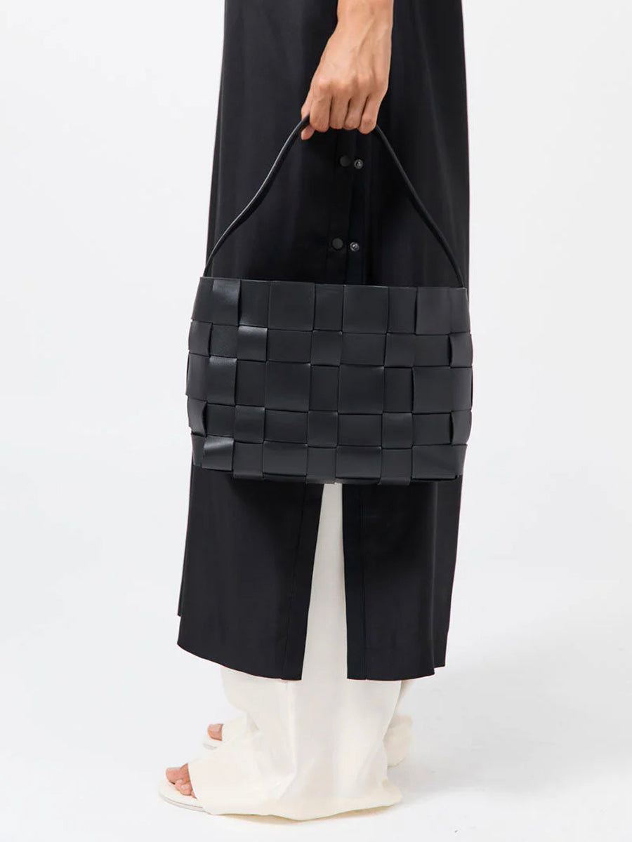 Woven Mini Tote Black