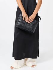 Woven Mini Tote Black