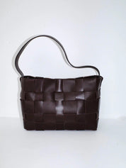 Woven Mini Tote Chocolate Brown