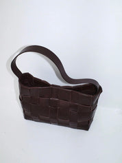 Woven Mini Tote Chocolate Brown