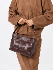 Woven Mini Tote Chocolate Brown
