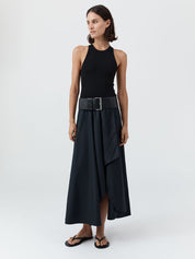 Knit Bodice Asymm Dress