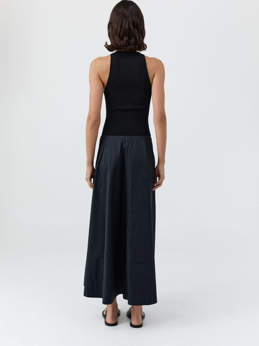 Knit Bodice Asymm Dress