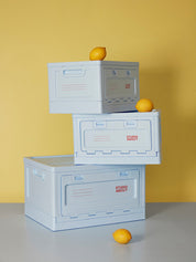 Studio About Box Hellblau Ansicht Größen mit Zitronendeko