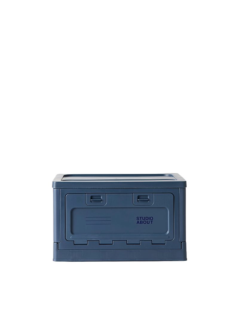 Studio About Aufbewahrungsbox Medium Dunkelblau Frontansicht Freisteller