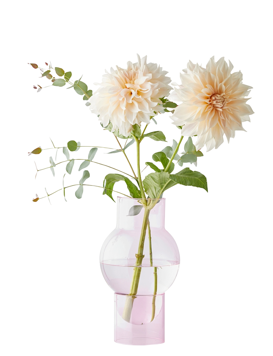 Studio About Bubble Tube Large Vase Rosa Frontansicht Freigestellt