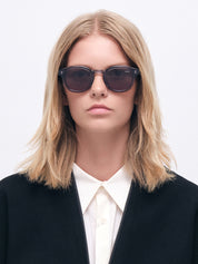 Sunglasses Suede Transparent Grey