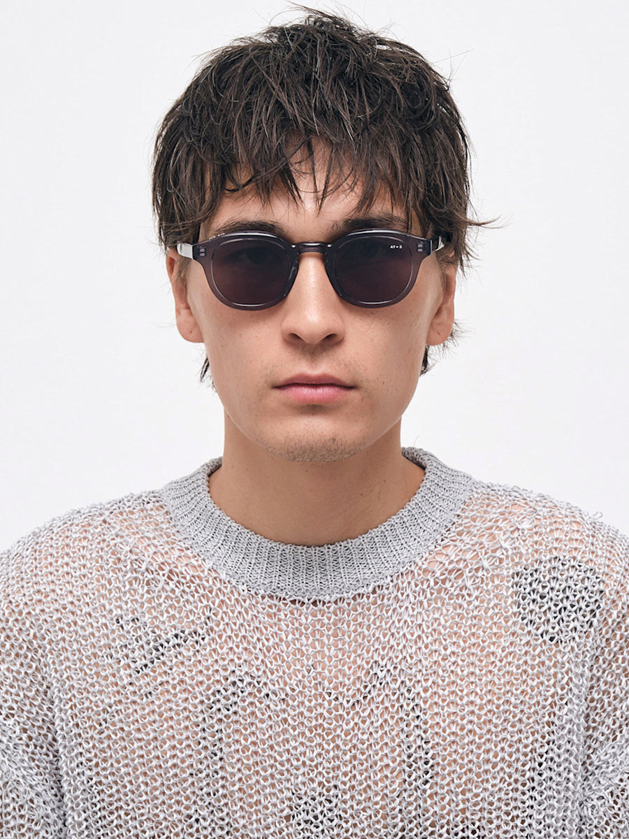 Sunglasses Suede Transparent Grey
