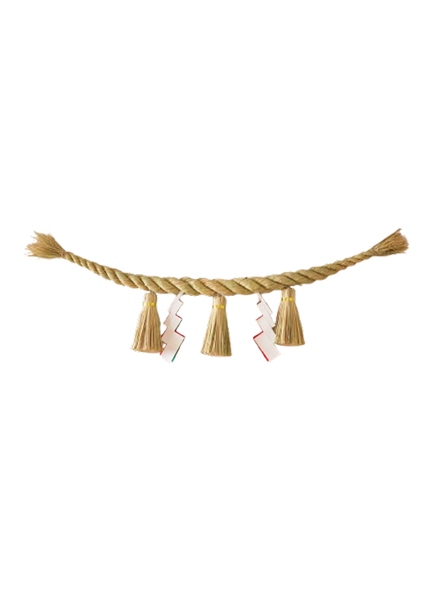 Sanbonbusa Shimenawa – Handwoven Straw Amulet