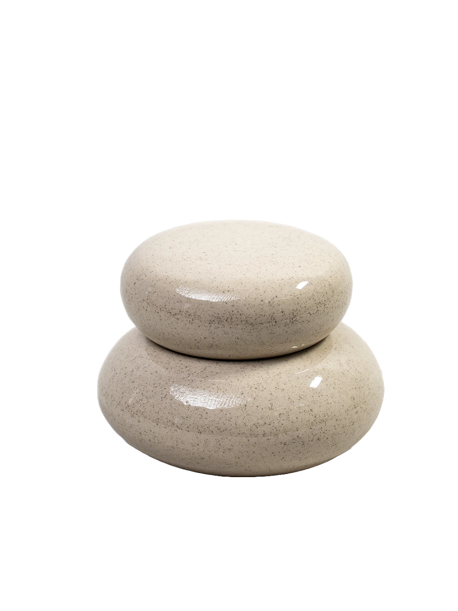 We Are Studio Studio Bijou Jar Dose Beige Frontansicht