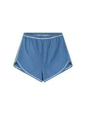 Contrast Jersey Short Denim Blue