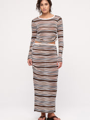 Knit Skirt - Black Stripe