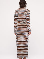 Knit Skirt - Black Stripe