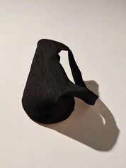 Raffia Bucket Bag Black