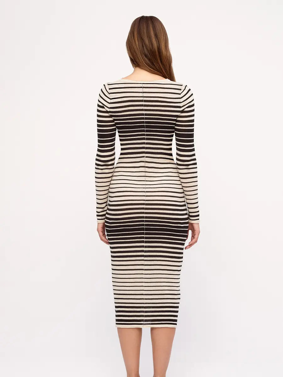 Ramie Cotton Knit Maxi Dress