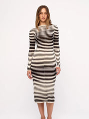 Ramie Cotton Knit Maxi Dress