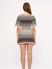 Ramie Cotton Knit Mini Dress