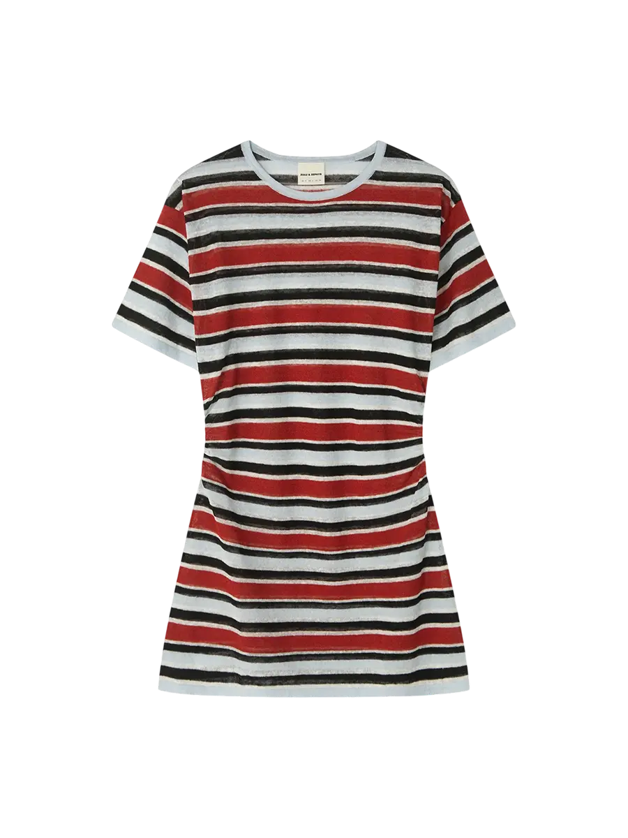 T-Shirt Knit Dress Bold Stripe
