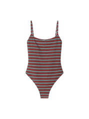 Towelling One Piece Bold Stripe