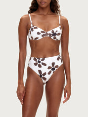 Chocolate Flower High Full Brief Bikini Bottoms