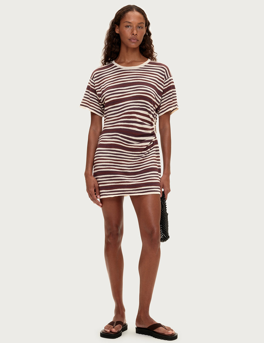 Zulu & Zephyr T-Shirt Knit Dress Mini Dress in Ramie Cotton Blend – Studio Easy