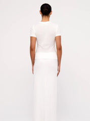 Rib Hemp Jersey T-Shirt Weiss