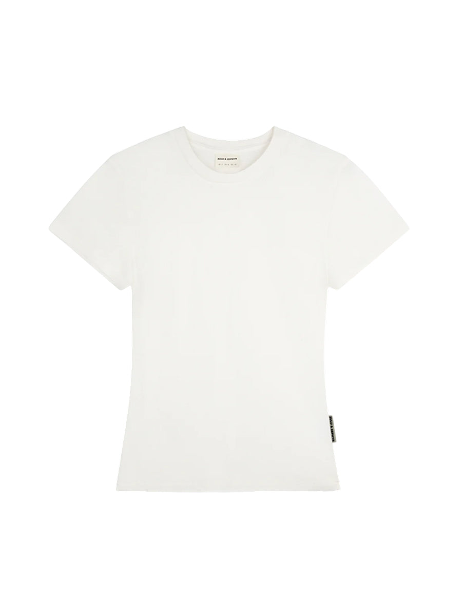 Rib Hemp Jersey T-Shirt Weiss
