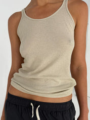 Rib Hemp Jersey Tank Husk