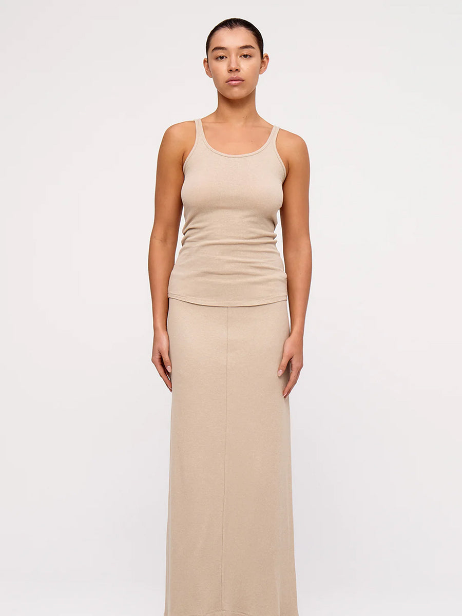 Rib Hemp Jersey Tank Husk