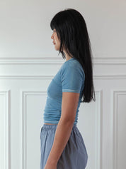 Heart Short Sleeve - Isatis Blue