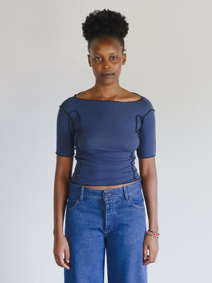 Omato 3/4 Shirt - Preston Blue