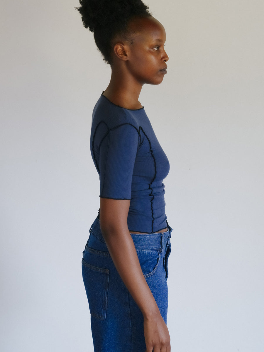 Omato 3/4 Shirt - Preston Blue