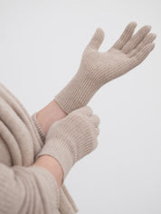 Baserange Ribbed Gloves Camel – Produktbild