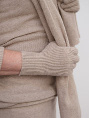 Baserange Ribbed Gloves Camel – Detailbild 1