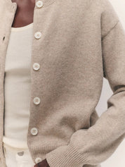 &Daughter Ada Crewneck Cardigan Oat – Detailbild 1