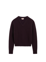 &Daughter Glenn V-Neck Dark Brown – Detailbild 4
