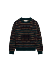 &Daughter Lorne Oversized Fairisle Crewneck Dark Brown – Detailbild 5