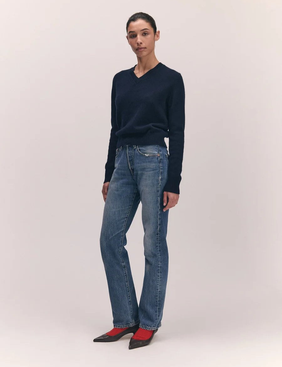 &Daughter Sligo V-Neck Dark Navy – Produktbild