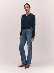 &Daughter Sligo V-Neck Dark Navy – Produktbild