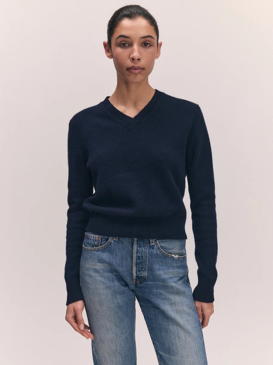 &Daughter Sligo V-Neck Dark Navy – Detailbild 1