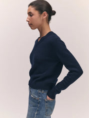 &Daughter Sligo V-Neck Dark Navy – Detailbild 2