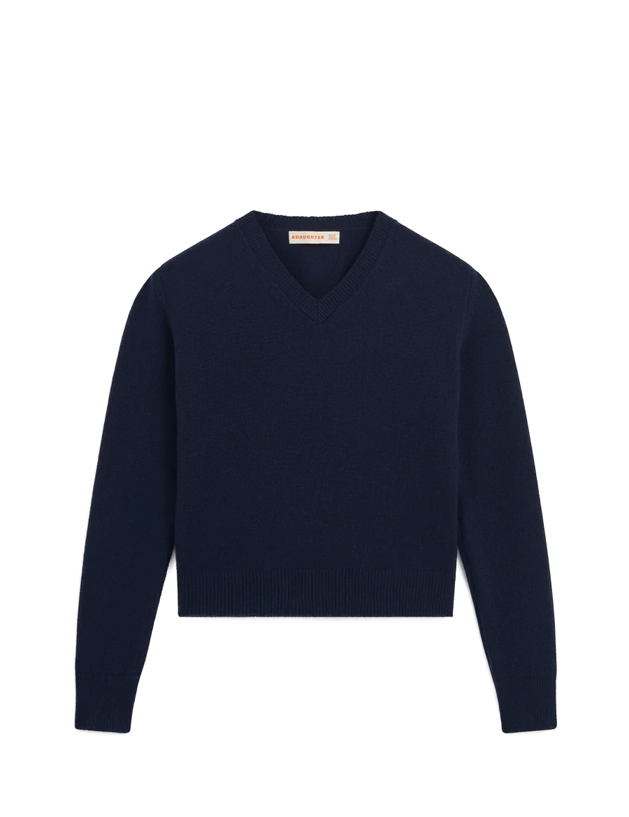&Daughter Sligo V-Neck Dark Navy – Detailbild 5