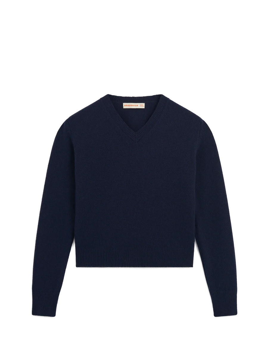 &Daughter Sligo V-Neck Dark Navy – Detailbild 5