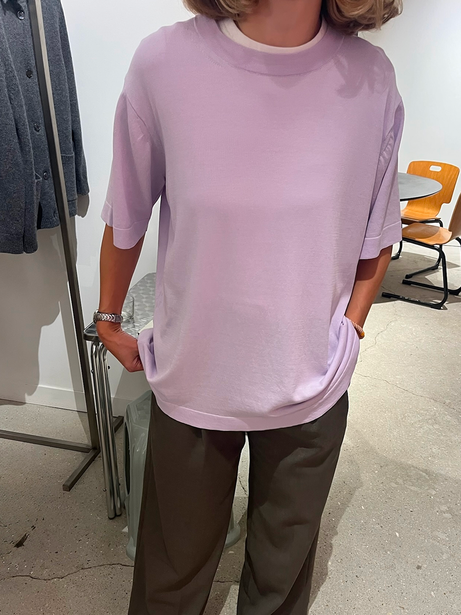 &Daughter Slouchy Short Sleeve T-Shirt Lilac – Detailbild 1
