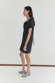 Deiji Studios Buttoned Mini Dress Mono Grid – Detailbild 1